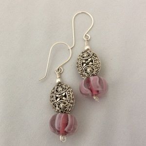 Handmade Pink Lampwork Drop Earrings ❗️ON SALE ❗️